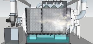 JJWS型卧式废气酸雾净化塔工艺过程
